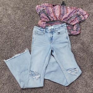 Flying Monkey Light Blue Flare Jeans